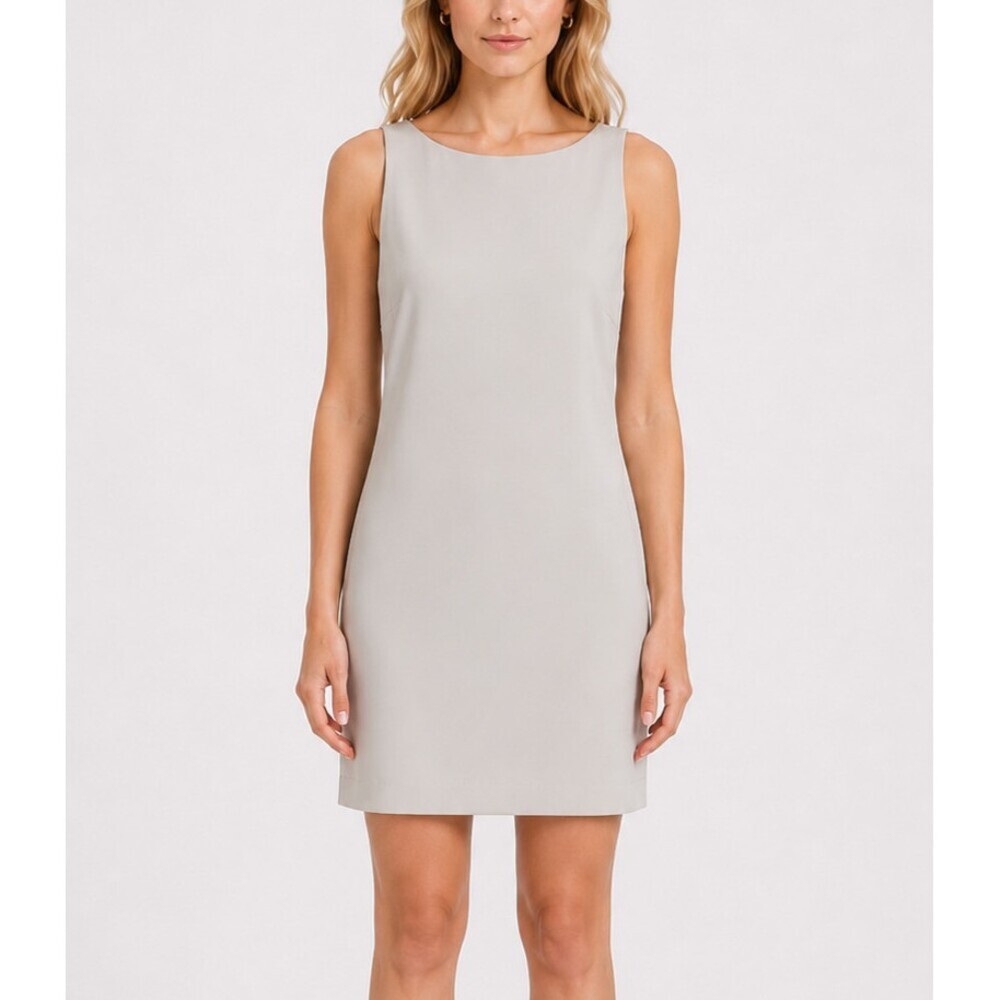 Louben Sleeveless Sheath Dress Bone Ivory Cream - Size 4
